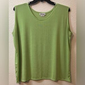 All Hours Scoop Neck Stretch-Dress Tank - size 3X Color: Lime Green